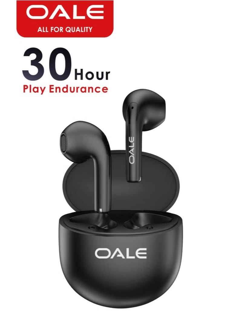 OALE Wireless Open-Ear Bluetooth 5.3 Earbuds – 30H Playback, Dual Stereo Sound, Lightweight Comfortable Fit with Charging Case - Image 1